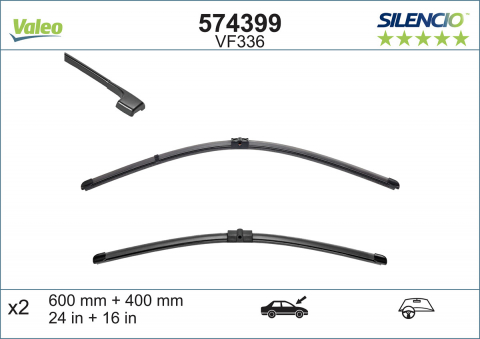 SET STERGATOARE VALEO SILENCIO X.TRM 600/400 MM VF336 [12]