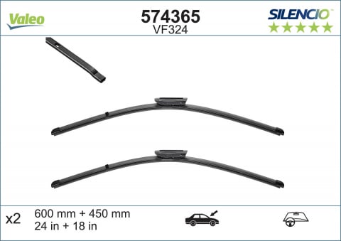 SET STERGATOARE VALEO SILENCIO X.TRM 600/450 MM VF324 [12]