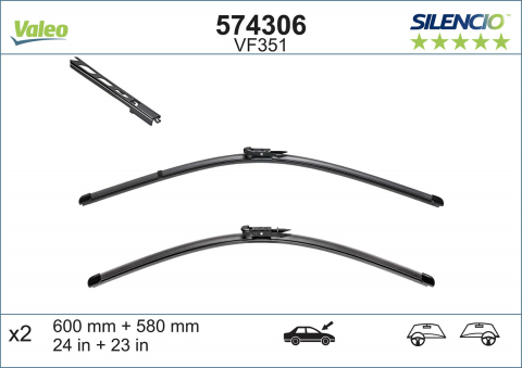 SET STERGATOARE VALEO SILENCIO X.TRM 600/580 MM VF351 [14]