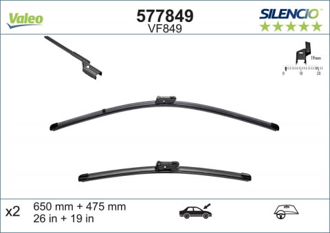 SET STERGATOARE VALEO SILENCIO X.TRM 650/475 MM VF849 [14]