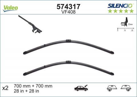 SET STERGATOARE VALEO SILENCIO X.TRM 700/700 MM VF408 [11]