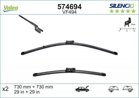 SET STERGATOARE VALEO SILENCIO X.TRM 730/730 MM VF494 [13]