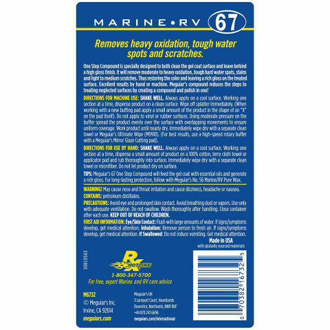 Solutie polish ambarcatiuni Meguiar's Marine One Step Compound M6732MG - 945 ML [1]