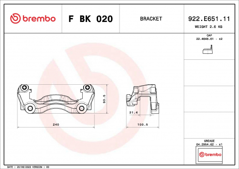 Placute frana BREMBO FBK020 [1]