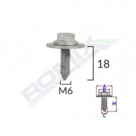 ACCESORII - Surub Fixare Elemente Motor Pentru Toyota, Lexus 6X18Mm Set 5 Buc