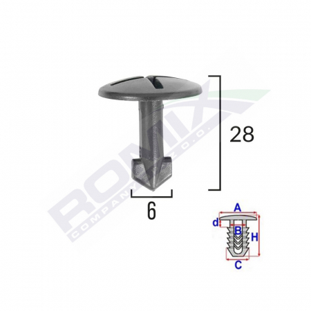 ACCESORII - Surub Fixare Elemente Roata Pentru Audi/Seat 8X28Mm - Negru Set 5 Buc