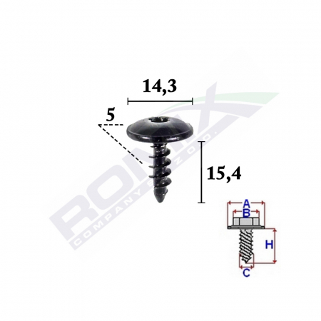 Surub Fixare Pentru Audi,Vw, Skoda5X15.4Mm Set 10 Buc [1]