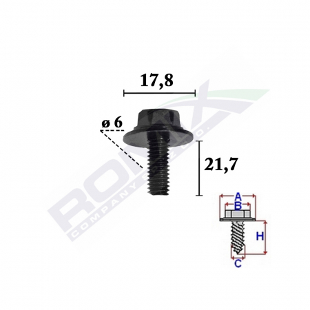 CONSUMABILE SERVICE - Surub Fixare Pentru Mazda6X21.7Mm Set 10 Buc