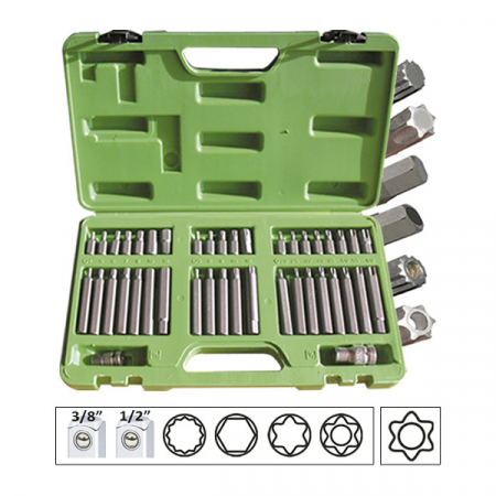 ACCESORII - Trusa Speciala Cu 40 Capete De Surubelnita Pentru Suruburi Torx Jbm