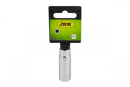 TRUSE SI SCULE DE MANA - Tubulara Hexagonala Lunga 50Mm Cromata 1/4` 6 Mm Jbm