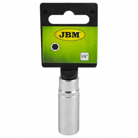ACCESORII - Tubulara Hexagonala Lunga 50Mm Cromata 1/4' 8 Mm Jbm