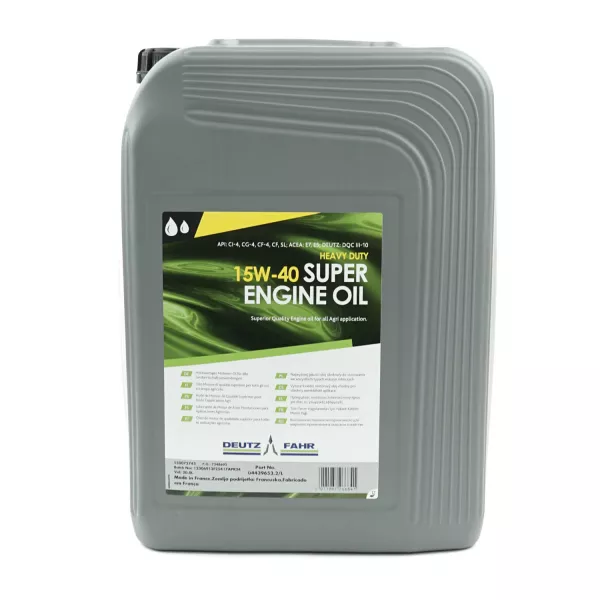 Ulei pentru agricultura - Ulei motor Deutz Fahr Super Engine Oil 15W40 - 20 Litri