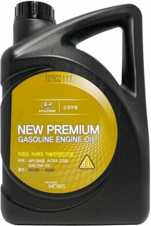 Ulei motor HYUNDAI - Ulei motor original Hyundai New Premium Gasoline Engine Oil 0W20 - 4 Litri