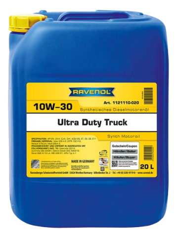 Ulei motor camion si autoutilitara - Ulei motor Ravenol Ultra Duty Truck SAE 10W30 - 20 Litri