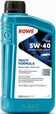 Ulei motor autoturisme - Ulei motor ROWE HighTec Multi Formula 5W40 - 1 Litru