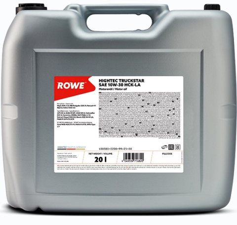 Ulei motor camion si autoutilitara - Ulei motor ROWE HighTec Truckstar 10W30 HCK-LA - 20 Litri