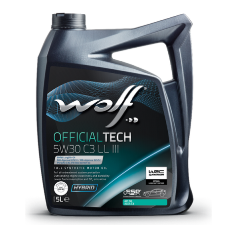 Ulei motor WOLF - Ulei motor Wolf Officialtech 5W30 C3 LL III - 5 Litri