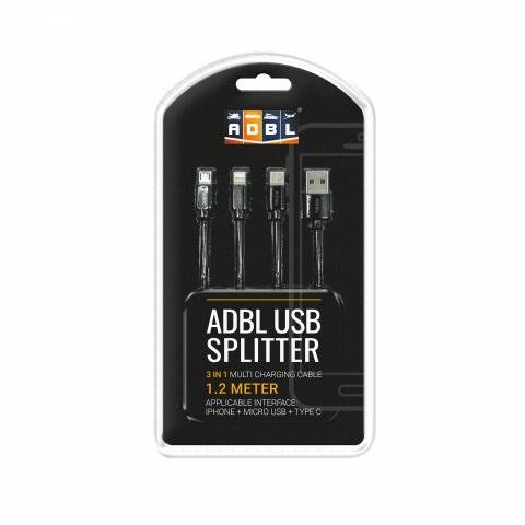 Usb Splitter Adbl Cablu de date universal cu 3 mufe [1]