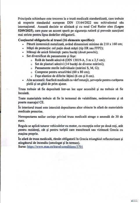 Trusa Medicala Auto pentru Vacanta in Grecia, Omologata RAR, Conform Standardului European DIN13164-B:2022, Cutie Rigida Rosie, Valabilitate de 5 Ani, Echipament Obligatoriu, Potrivita pentru Calatori [7]