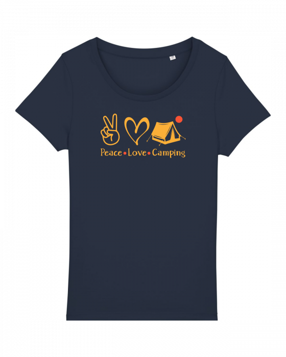 Tricou femei Peace Love Camping - UnderThePines.ro [1]