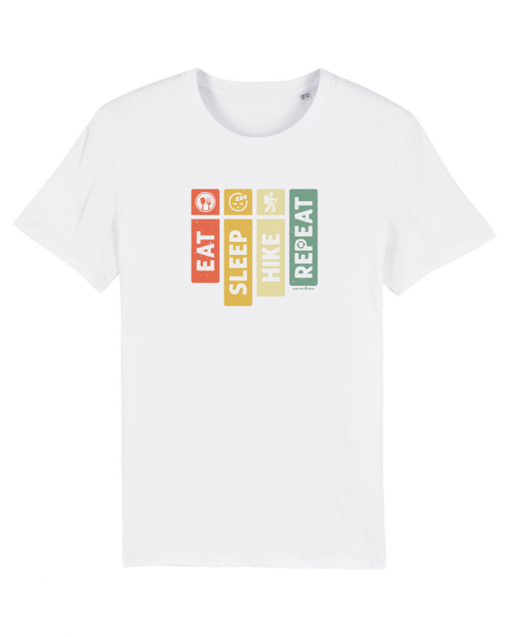Tricou unisex Eat Sleep Hike Repeat 2 - UnderThePines.ro [1]