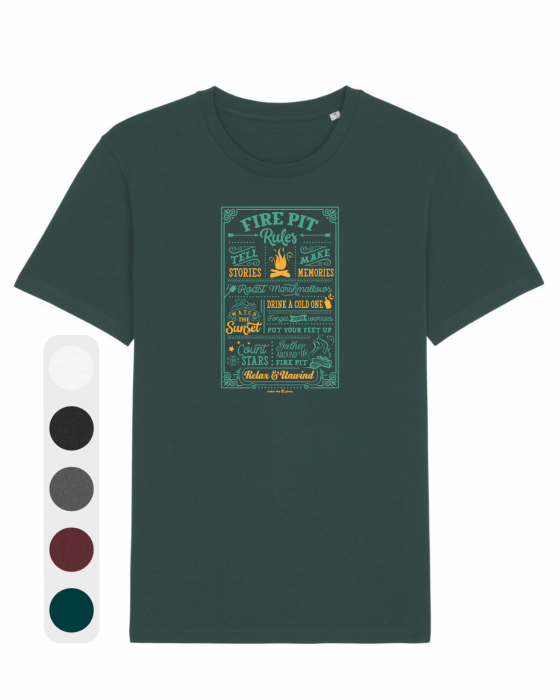 Tricou unisex Fire Pit Rules - UnderThePines.ro [1]