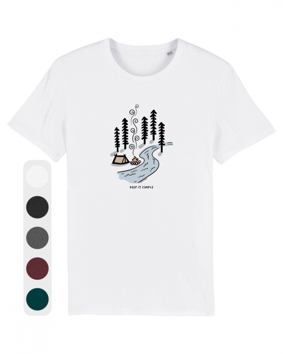 Tricou unisex Keep it simple (by the water) - UnderThePines.ro [1]