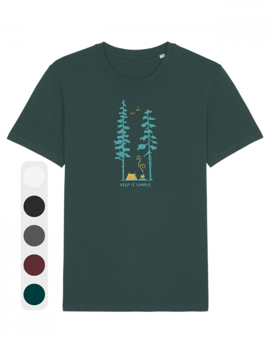 Tricou unisex Keep it simple (camping in the woods) - UnderThePines.ro [1]