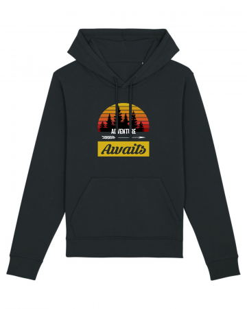 Hanorace - Hanorac unisex Adventure awaits - UnderThePines.ro