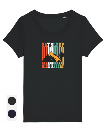 Tricouri femei - Tricou femei Eat Sleep Hike Repeat - UnderThePines.ro