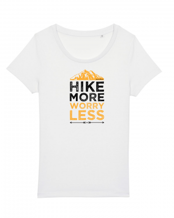 Tricouri femei - Tricou femei Hike More Worry Less - UnderThePines.ro