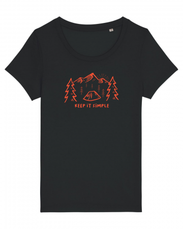 Tricouri femei - Tricou femei Keep it simple (mountain view) - UnderThePines.ro