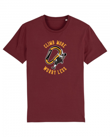 Tricouri unisex - Tricou unisex Climb More Worry Less - UnderThePines.ro