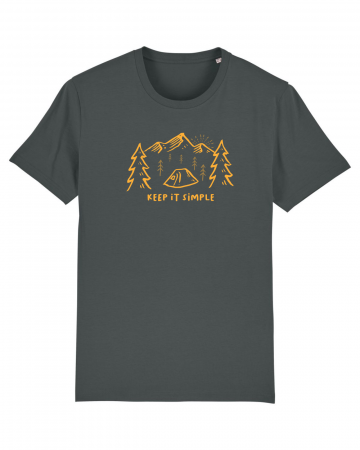 Tricouri unisex - Tricou unisex Keep it simple (mountain view) - UnderThePines.ro