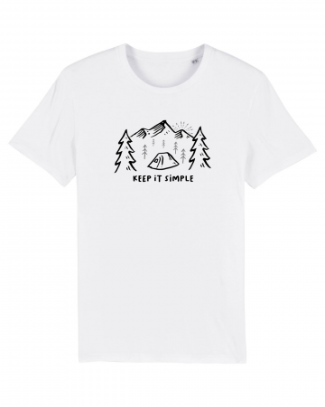 Tricouri unisex - Tricou unisex Keep it simple (mountain view) - UnderThePines.ro
