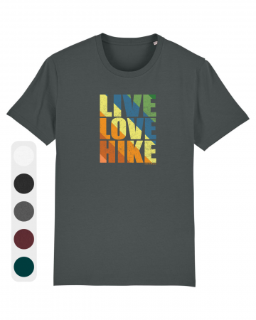 Tricouri unisex - Tricou unisex Live Love Hike - UnderThePines.ro