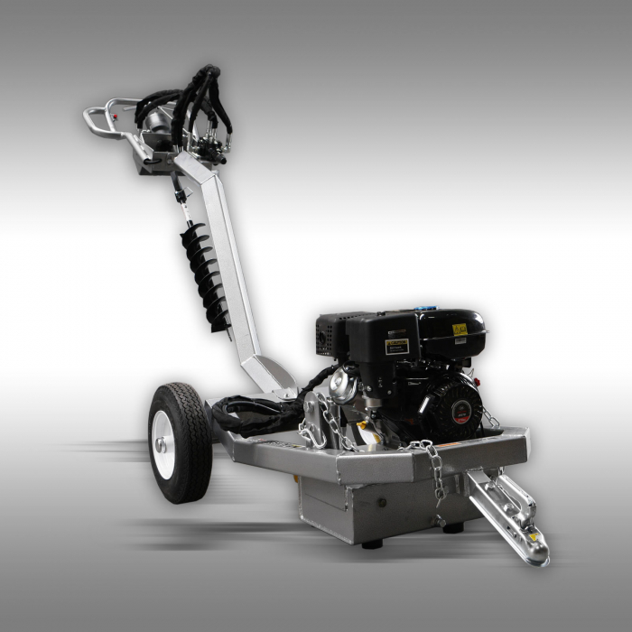 Burghiu hidraulic de pamant Jansen PB-100 cu motor pe benzina de 10CP [6]