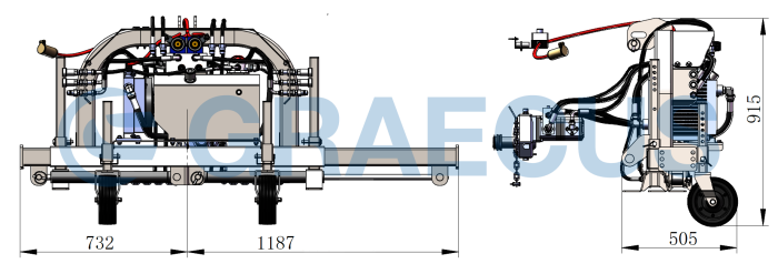 CHIMERA BRATSO HYD120 cu brațe hidraulice și sistem hidraulic autonom conectat la cardan tractor [5]
