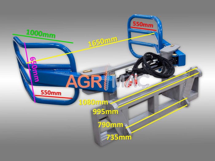 Clește baloți EHG1200, 1200 kg, Euro-hitch, brațe hidraulice [2]
