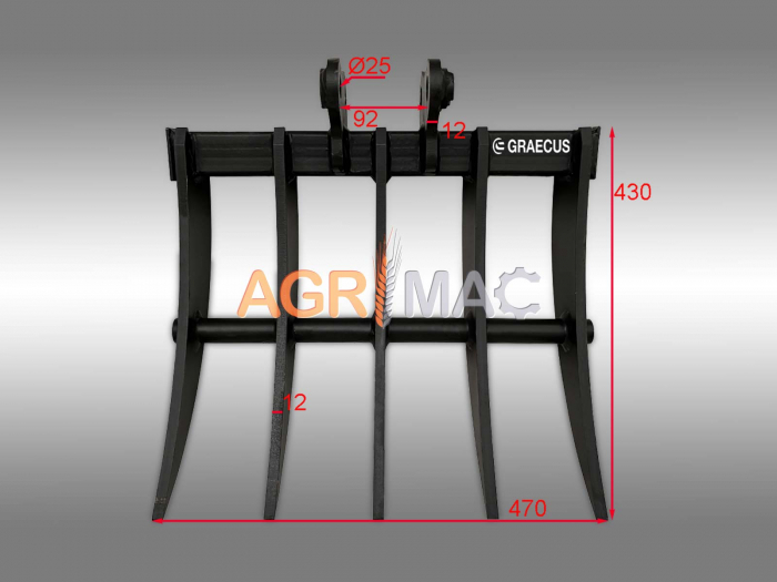 Furca potrivita pentru miniexcavatorele model EB10 sau EB12 Graecus [2]