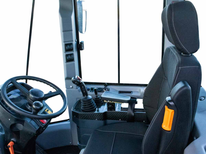 LD23 Cab – Încărcător frontal articulat 4×4, motor 75 CP, cabină climatizată, 2300 kg sarcină, cupă 2050 mm [23]