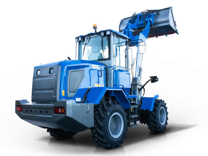 LD23 Cab – Încărcător frontal articulat 4×4, motor 75 CP, cabină climatizată, 2300 kg sarcină, cupă 2050 mm [15]
