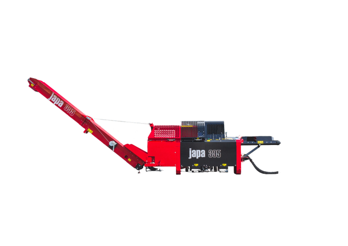 Japa 395 TR – Procesator lemne PTO tractor cu despicare 12,5 t și bandă 4,4 m, control hidraulic [1]