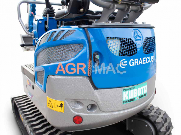 Miniexcavator EB15 16 CP Motor KUBOTA D902 Diesel, 3 cilindrii, sistem rotire hidraulic EATON [3]