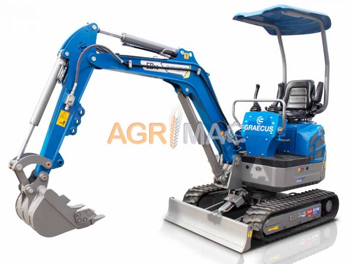 Miniexcavator EB15 16 CP Motor KUBOTA D902 Diesel, 3 cilindrii, sistem rotire hidraulic EATON [5]