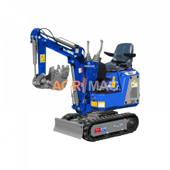 Miniexcavator EB07-BOOM – 700 kg, 70 cm, Motor Loncin 10 CP, Linie Hidraulică Ciocan, Cupă 400 mm [1]