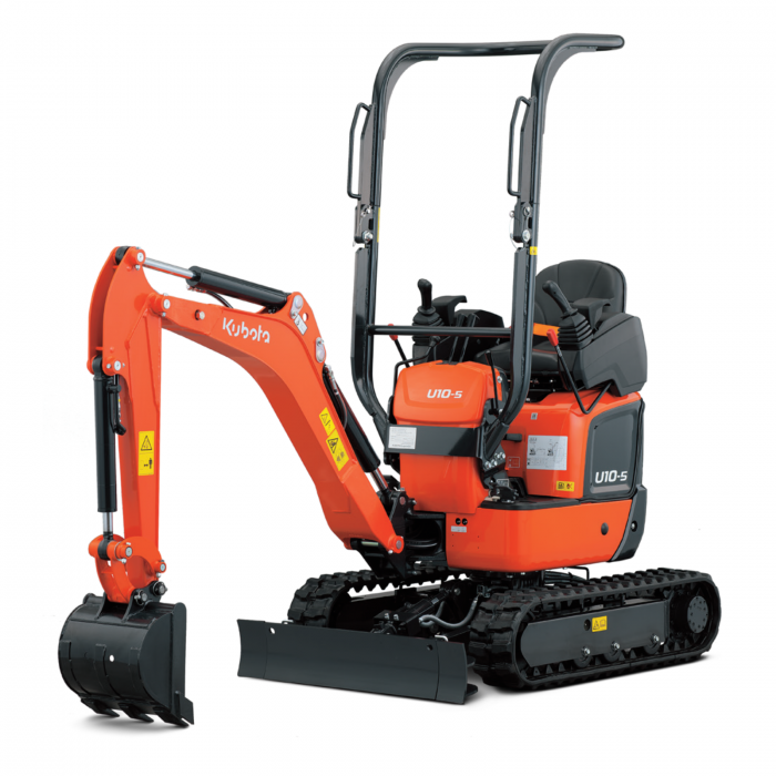 Miniexcavator Kubota U10-5 – 1.1T, motor diesel 10 CP, ideal pentru spații înguste [1]