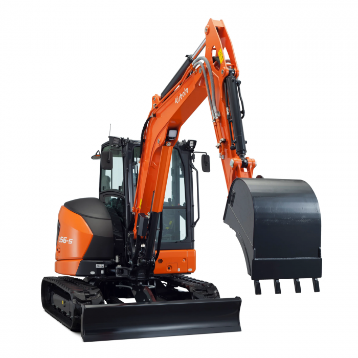 Miniexcavator Kubota U56-5 – 47.6 CP, 5.5T, diesel compact [1]