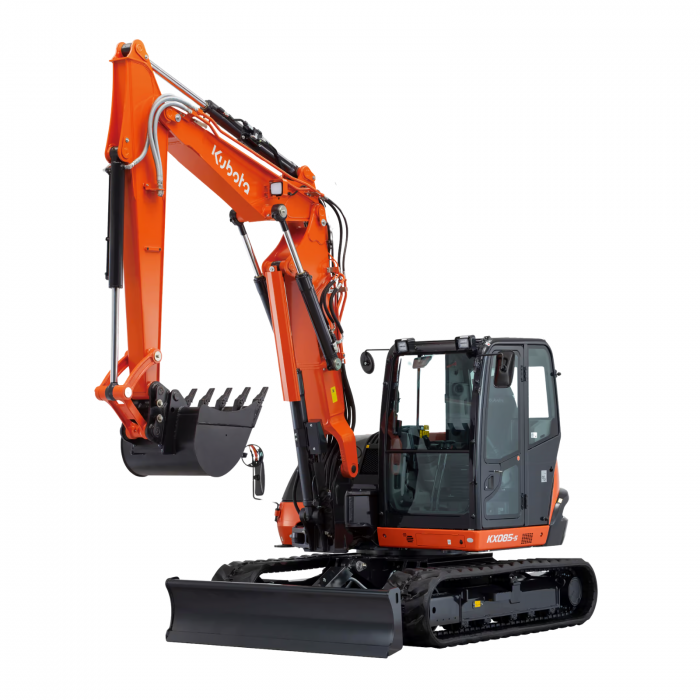 Miniexcavator Kubota KX085-5 2 Piece Boom – 63.2 CP, 9.1T, brat articulat, cabină spațioasă [1]