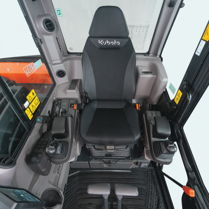 Miniexcavator Kubota KX085-5 2 Piece Boom – 63.2 CP, 9.1T, brat articulat, cabină spațioasă [5]